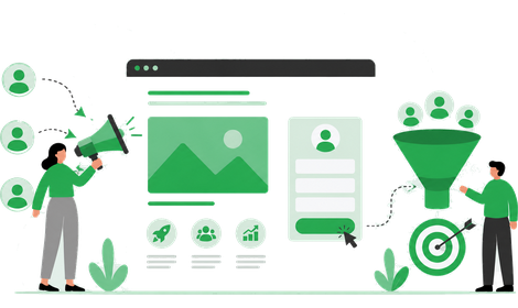 Ideal para campanhas, lançamentos e captação de leads