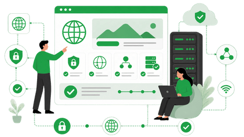 SSL, domínio e DNS com acompanhamento técnico